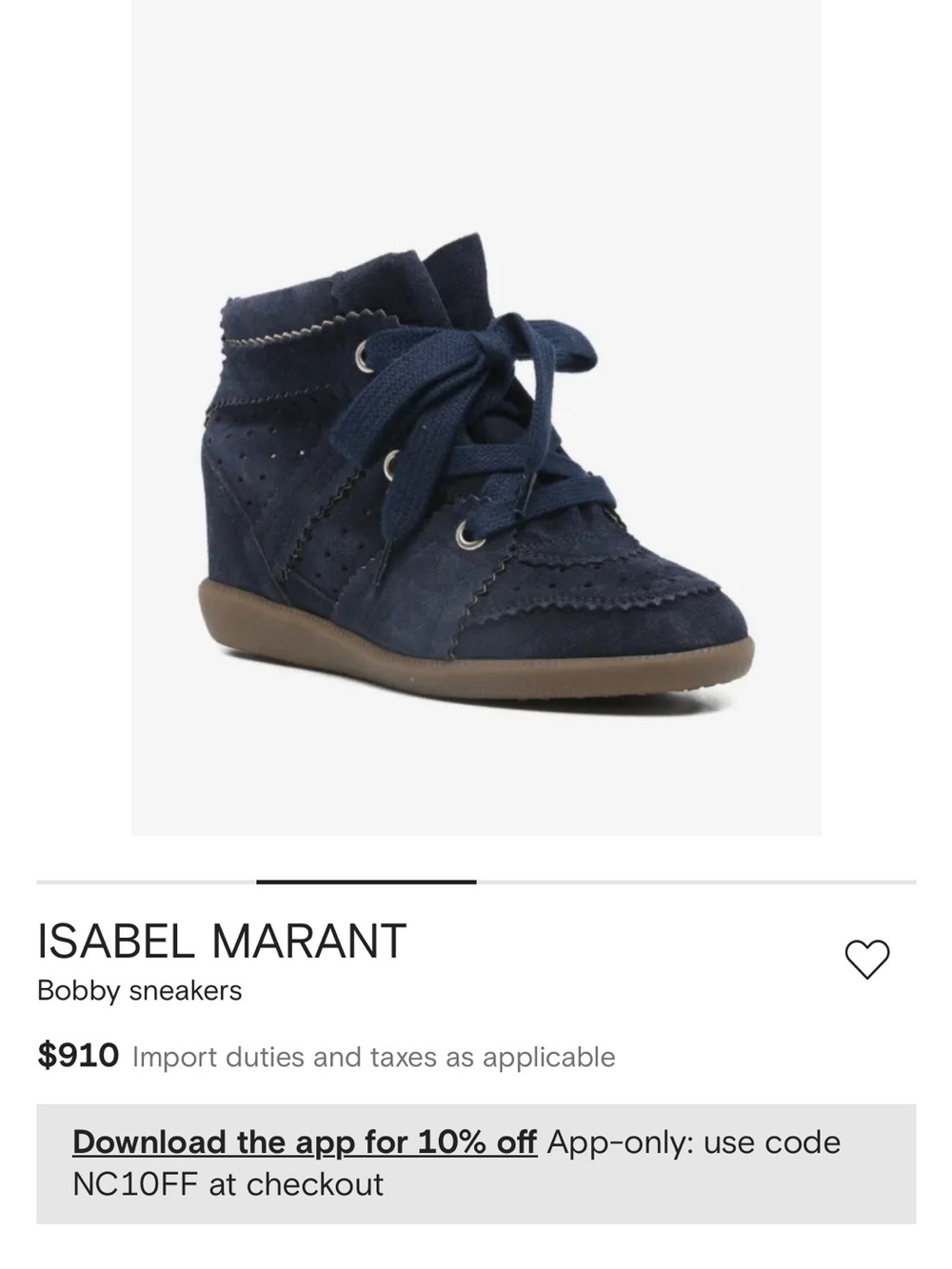 𝐀𝐔𝐓𝐇𝐄𝐍𝐓𝐈𝐂 𝐈𝐒𝐀𝐁𝐄𝐋 𝐌𝐀𝐑𝐀𝐍𝐓 Bobby wedge sneakers